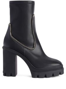 Giuseppe Zanotti bottines Cubalibre 110 mm à détail de zip - Noir