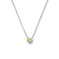 925 Zilveren Collier Augustus Zirkonia Geboortesteen 41+4cm