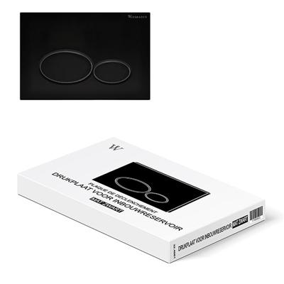 Wiesbaden drukplaat tbv inbouwreservoir mat-zwart Wiesbaden drukplaat tbv inbouwreservoir mat-zwart