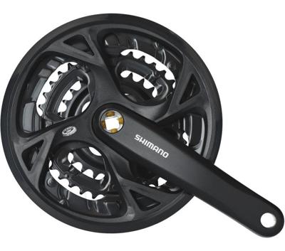 Shimano crankstel m371 9-sp 48x36x26 t 175mm zwart