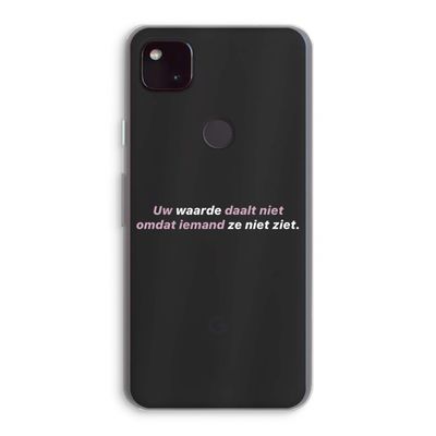 uw waarde daalt niet: Google Pixel 4a 5G Transparant Hoesje