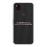 uw waarde daalt niet: Google Pixel 4a 5G Transparant Hoesje