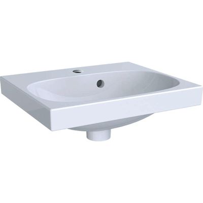 Geberit Acanto fontein met kraangat met overloop 45x38.2x16.8cm wit 500636012 500.636.01.2