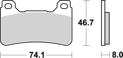 BREMBO Remblokken, voor de moto, Road Gesinterd Metaal 07HO50SA