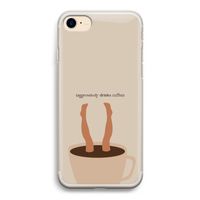 Aggressively drinks coffee: iPhone 7 Transparant Hoesje