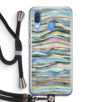 Watercolor Agate: Samsung Galaxy A40 Transparant Hoesje met koord