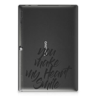 Lenovo Tab 10 | Tab 2 A10-30 Back cover met naam Heart Smile Lenovo Tab 10 | Tab 2 A10-30 Back cover met naam Heart Smile