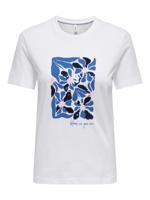 Only Onlkita Reg S/s Print Top Noos 15367568 T-shirt Korte Mouw 4956901 Bright White Rita Flower