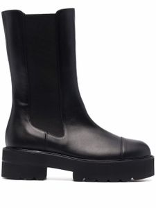 Stuart Weitzman bottines en cuir à empiècements élastiqués - Noir