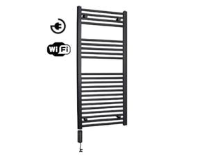 Radiator Sanicare Denso Met Wifi 111,8 x 45 cm Zwart Met Thermostaat Chroom Sanicare