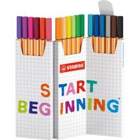 STABILO point 88 fineliner, geassorteerde kleuren, deskset van 18 stuks
