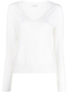 P.A.R.O.S.H. V-neck long-sleeve jumper - Blanc