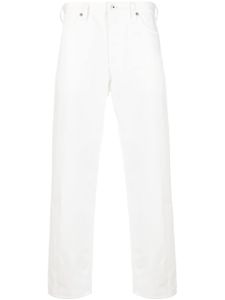 Jil Sander jean en coton à coupe droite - Blanc