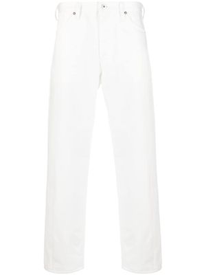 Jil Sander jean en coton à coupe droite - Blanc