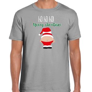 Fout kersttrui t-shirt voor heren - Kerstman - grijs - Merry Christmas