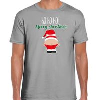 Fout kersttrui t-shirt voor heren - Kerstman - grijs - Merry Christmas - thumbnail