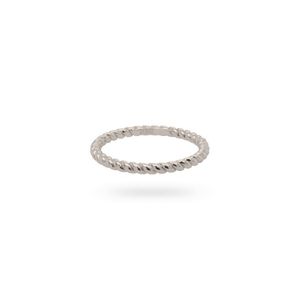 24Kae 12423S Ring Rope Structure zilver Maat 52