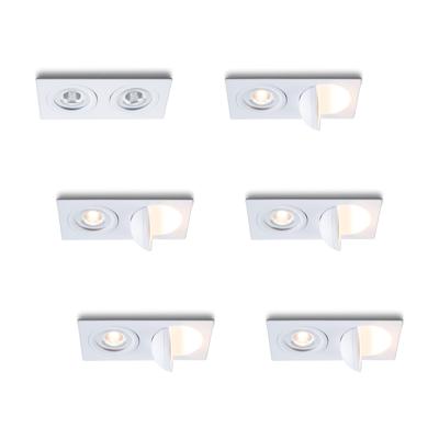 LED-inbouwspot set 6 stuks Sienna dubbel wit 2700K 10W