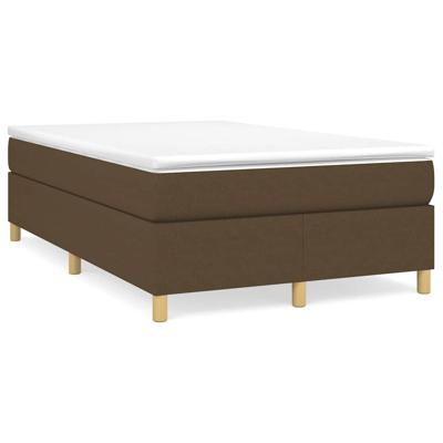 Boxspring met matras stof donkerbruin 120x190 cm