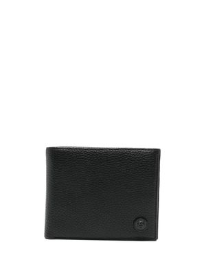 Just Cavalli portefeuille pliant en cuir à fini grainé - Noir