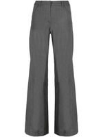 TWP pantalon évasé en laine à taille haute - Gris - thumbnail