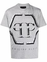 Philipp Plein t-shirt à logo strassé - Gris - thumbnail