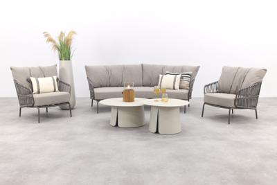 4 Seasons Capalbio/Velora loungeset (5-delig) - Terre/Cream
