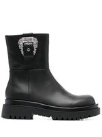 Versace Jeans Couture bottines à boucles - Noir