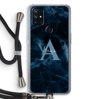Midnight Marble: OnePlus Nord N10 5G Transparant Hoesje met koord
