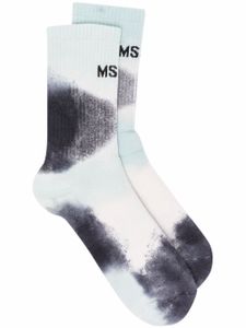 MSGM chaussettes à motif tie dye - Bleu