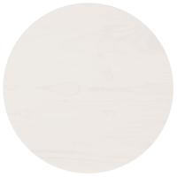 Tafelblad Ø40x2,5 cm massief grenenhout wit