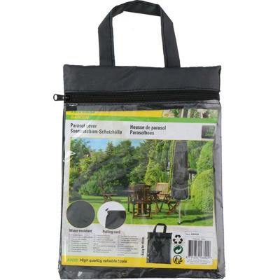 Kinzo Parasol afdekhoes/beschermhoes - zwart - 22,5 x 175 cm - Parasolhoes