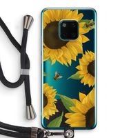Sunflower and bees: Huawei Mate 20 Pro Transparant Hoesje met koord