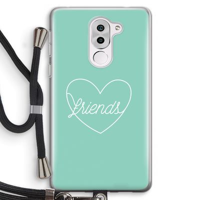 Friends heart pastel: Honor 6X Transparant Hoesje met koord