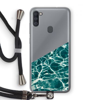 Weerkaatsing water: Samsung Galaxy A11 Transparant Hoesje met koord