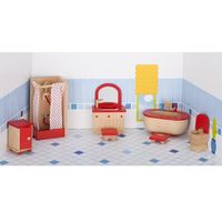 Goki Furniture for flexible puppets, bathroom Babypopbadkamer - thumbnail