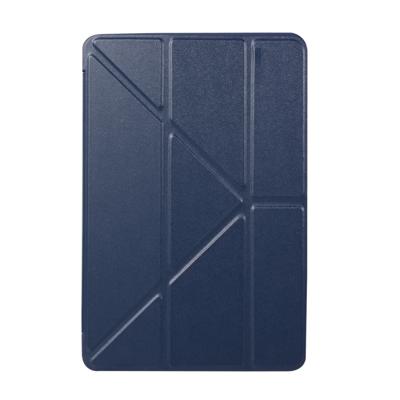 Honingraat TPU bodem geval horizontale vervorming Flip lederen case voor iPad mini 2019 met houder (donkerblauw)