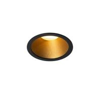 QAZQA Moderne inbouwspot zwart met goud GU10 35mm IP44 - Dept