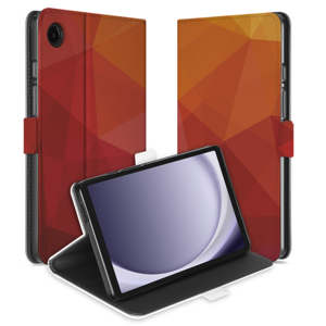 Uniek Samsung Galaxy Tab A9 Tablethoesje Polygon Red Design | B2C Telecom