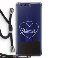 Friends heart pastel: Honor 9 Transparant Hoesje met koord