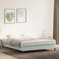 Bed boxspring zonder matras 180x220 cm fluweel lichtgrijs