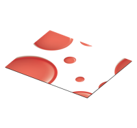 Placemat rood Rode moderne cirkels