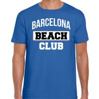 Barcelona beach club zomer t-shirt blauw voor heren - thumbnail