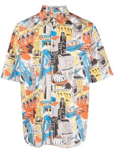 Moschino chemise à imprimé graphique - Gris