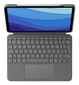 Logitech Combo Touch Apple iPad Pro 11 inch (2022/2021/2020) Toetsenbord Hoes QWERTY Grijs