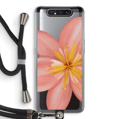 Pink Ellila Flower: Samsung Galaxy A80 Transparant Hoesje met koord
