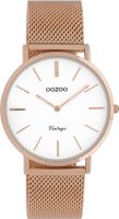 OOZOO Timepieces Horloge Vintage Rosé/Wit | C9918 - thumbnail