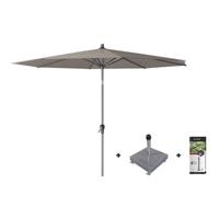 Platinum Riva parasol 3 m. rond - Premium - Havanna + voet + hoes