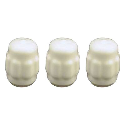 Deurbuffer - 3x - deurstopper - wit - kunststof - 55 x 40 mm - schroefbevestiging - afdekkap