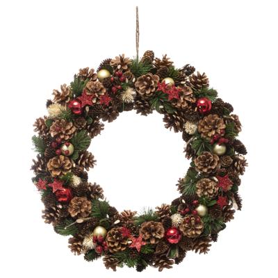 Feeric Christmas Kerstkrans - kerstversiering - 50 x 8 cm - dennenappels - kunststof Feeric Christmas Kerstkrans - kerstversiering - 50 x 8 cm - dennenappels - kunststof